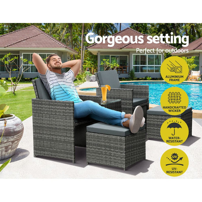 Recliner Chairs Sun Lounge Wicker Lounger Outdoor Furniture