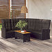 Reclining Corner Sofa with Cushions Black Poly Rattan Tlxono