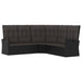 Reclining Corner Sofa with Cushions Black Poly Rattan Tlxono