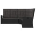 Reclining Corner Sofa with Cushions Black Poly Rattan Tlxono
