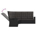 Reclining Corner Sofa with Cushions Black Poly Rattan Tlxono