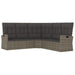 Reclining Corner Sofa with Cushions Grey Poly Rattan Tlxonx