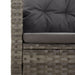 Reclining Corner Sofa with Cushions Grey Poly Rattan Tlxonx