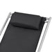 Reclining Deck Chairs 2 Pcs Steel Black Axktl
