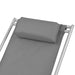Reclining Deck Chairs 2 Pcs Steel Grey Axktn