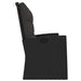 Reclining Garden Bench with Cushions Black 173 Cm Poly