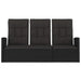 Reclining Garden Bench with Cushions Black 173 Cm Poly