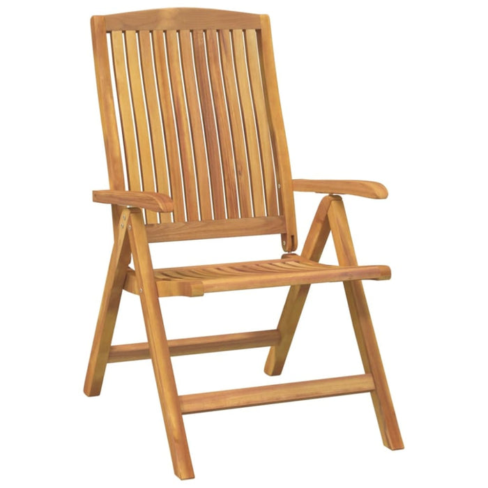 Reclining Garden Chair 2 Pcs Solid Wood Teak Tlxlll