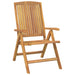 Reclining Garden Chair 2 Pcs Solid Wood Teak Tlxlll