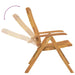 Reclining Garden Chair 2 Pcs Solid Wood Teak Tlxlll
