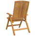 Reclining Garden Chair 2 Pcs Solid Wood Teak Tlxlll