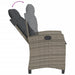 Reclining Garden Chair with Cushions Grey Poly Rattan Tlpxoo