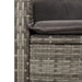 Reclining Garden Chair with Cushions Grey Poly Rattan Tlpxoo