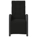 Reclining Garden Chair with Footrest Black Poly Rattan