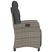 Reclining Garden Chair with Footrest Grey Poly Rattan Tlpxtp