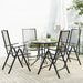 Reclining Garden Chair Set 5 Pcs Anthracite Powder-coated