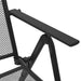 Reclining Garden Chair Set 5 Pcs Anthracite Powder-coated