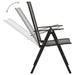 Reclining Garden Chair Set 5 Pcs Anthracite Powder-coated