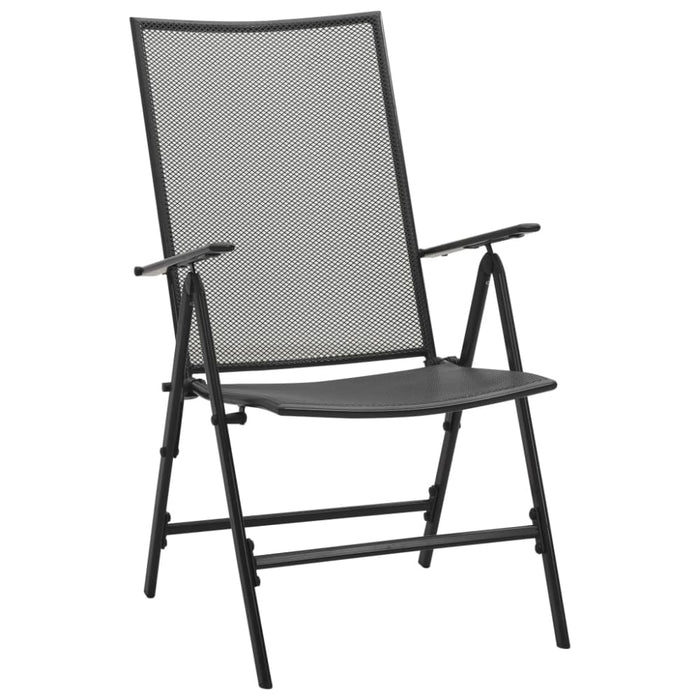 Reclining Garden Chair Set 5 Pcs Anthracite Powder-coated