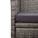 Reclining Garden Chairs 2 Pcs with Cushions Poly Rattan
