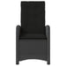 Reclining Garden Chairs 2 Pcs With Cushions Black Poly