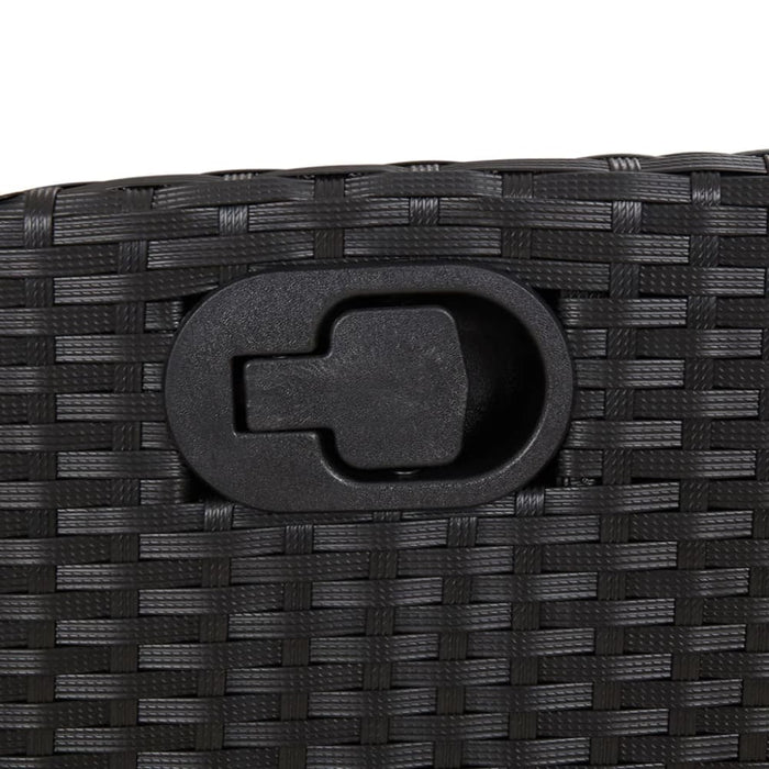 Reclining Garden Chairs 2 Pcs with Cushions Black Poly