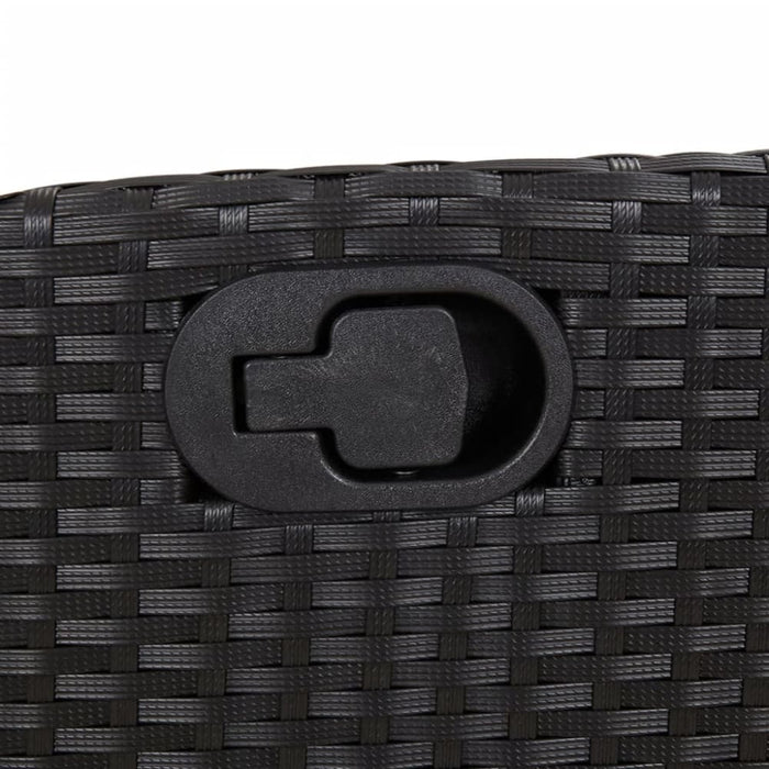 Reclining Garden Chairs 2 Pcs with Footrest Black Poly