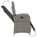 Reclining Garden Chairs 2 Pcs With Footrest Grey Poly