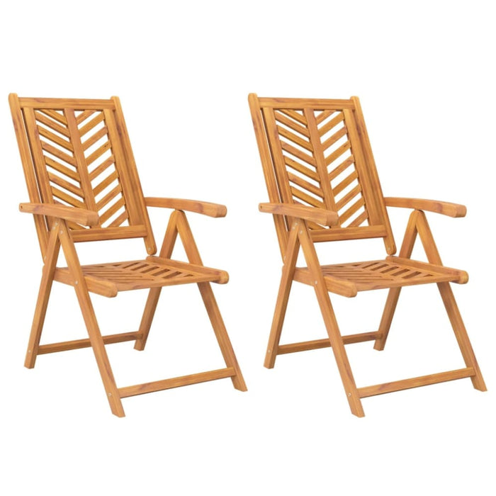 Reclining Garden Chairs 2 Pcs Solid Wood Acacia Tlxxto