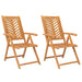 Reclining Garden Chairs 2 Pcs Solid Wood Acacia Tlxxto
