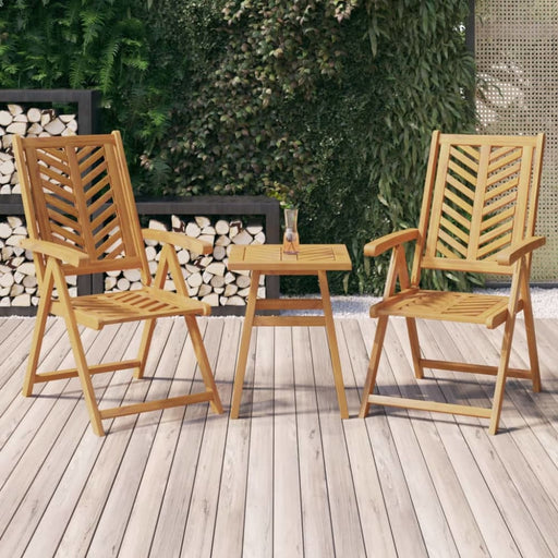 Reclining Garden Chairs 2 Pcs Solid Wood Acacia Tlxxto