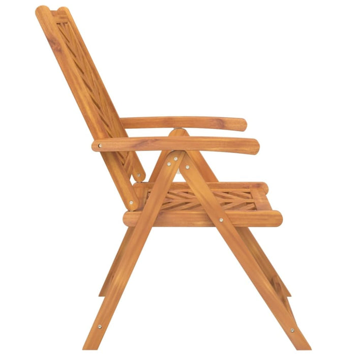 Reclining Garden Chairs 2 Pcs Solid Wood Acacia Tlxxto