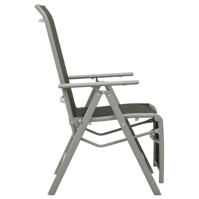 Reclining Garden Chairs 2 Pcs Textilene and Aluminium