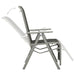 Reclining Garden Chairs 2 Pcs Textilene and Aluminium