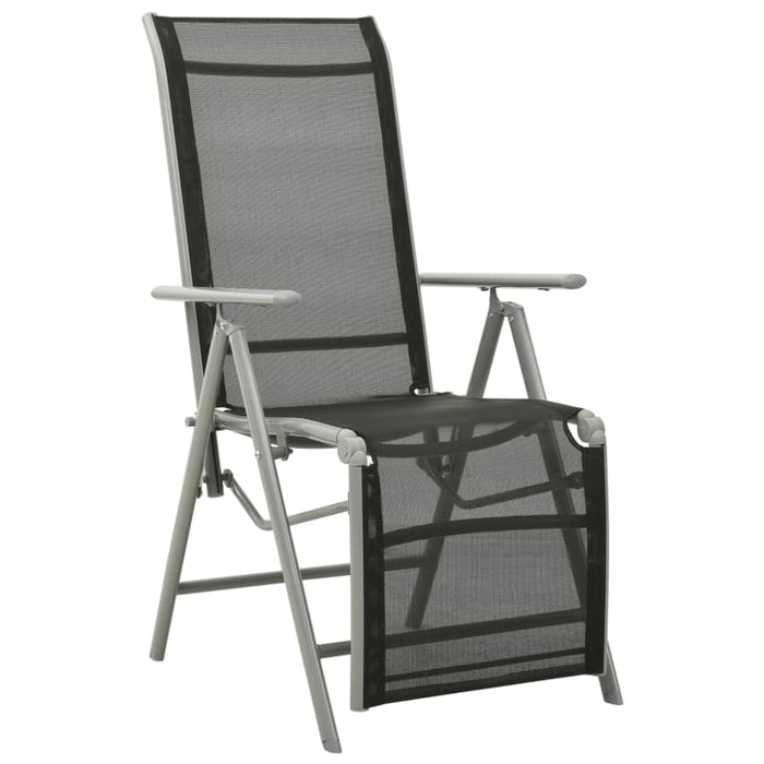 Reclining Garden Chairs 2 Pcs Textilene and Aluminium