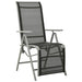 Reclining Garden Chairs 2 Pcs Textilene and Aluminium