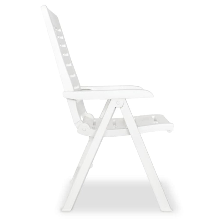 Reclining Garden Chairs 6 Pcs Plastic White Xipbln