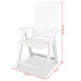 Reclining Garden Chairs 6 Pcs Plastic White Xipbln