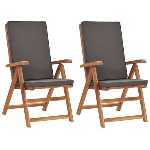 Nz Local Stock-reclining Garden Chairs with Cushions 2 Pcs