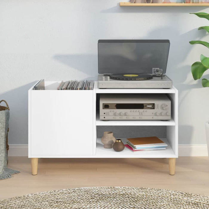 Record Cabinet White 84.5x38x48 Cm Engineered Wood Ntokao