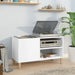 Record Cabinet White 84.5x38x48 Cm Engineered Wood Ntokao