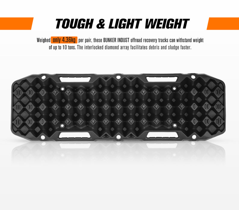 4Wd Recovery Tracks / W Mounting Pins Jack Base Bag Snow Boards 4X4