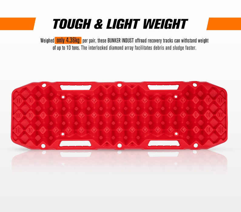 4Wd Recovery Tracks / W Mounting Pins Jack Base Bag Snow Boards 4X4