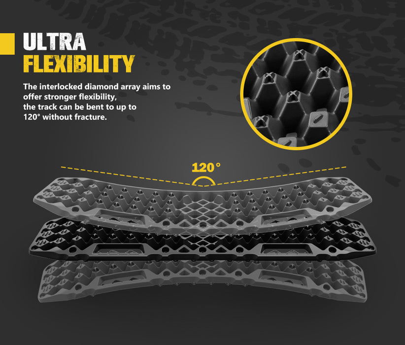 4Wd Recovery Tracks / W Mounting Pins Jack Base Bag Snow Boards 4X4