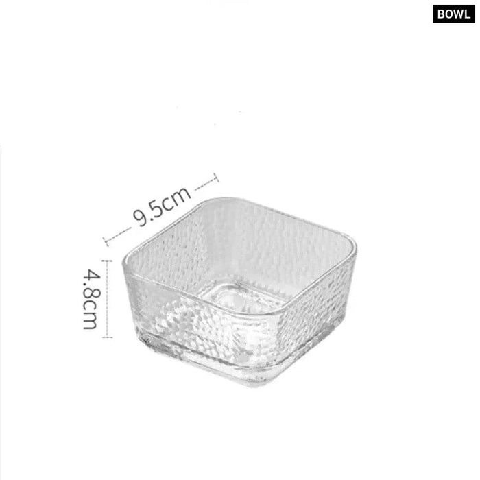 Rectangular Glass Wooden Tray for Living Room Snacks and Tea