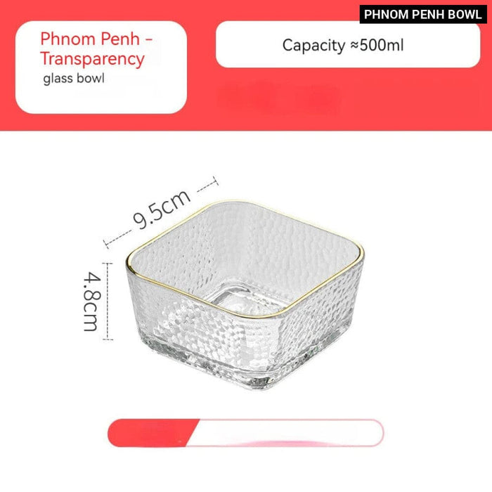 Rectangular Glass Wooden Tray for Living Room Snacks and Tea