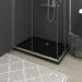 Rectangular Abs Shower Base Tray Black 80x110 Cm Oankon