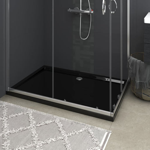 Rectangular Abs Shower Base Tray Black 80x120 Cm Oankok