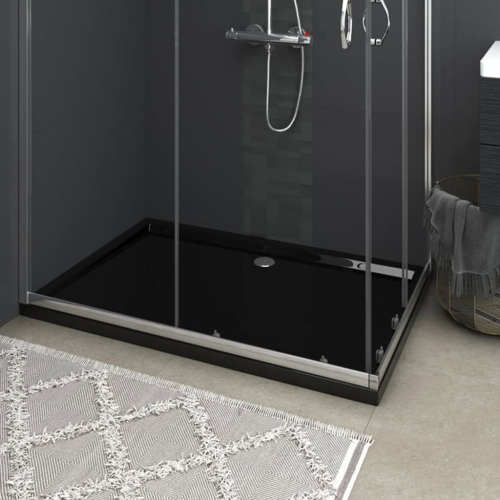 Rectangular Abs Shower Base Tray Black 80x120 Cm Oankok