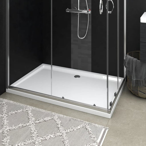 Rectangular Abs Shower Base Tray White 80x120 Cm Oankob